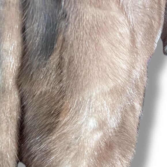 Vintage 60s A Herman Furs Brown Mink Fur Coat Mid Length Lined Classic Luxury - Picture 11 of 16